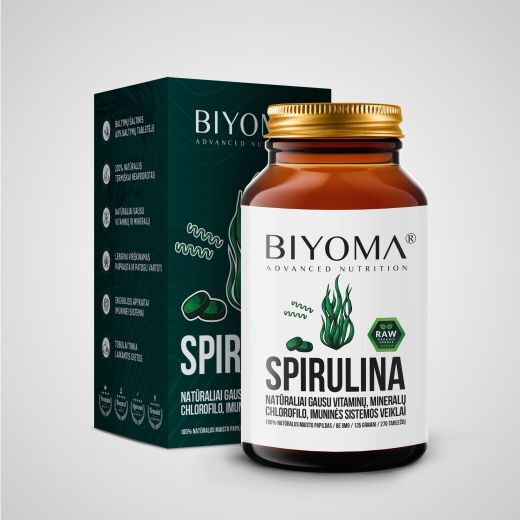 BIYOMA® SPIRULINA, 270 tablečių