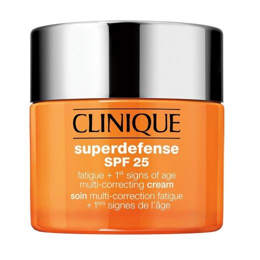 CLINIQUE Superdefense™ SPF 25 Fatigue + 1st Signs Of Age Multi-Correcting Cream Combination Oily/ Oily Dieninis drėkinamasis veido kremas
