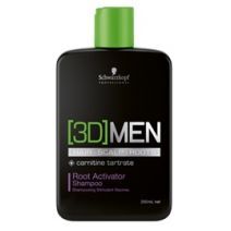SCHWARZKOPF PROFESSIONAL 3D MEN Root Activator Shampoo Plaukų augimą skatinantis šampūnas vyrams