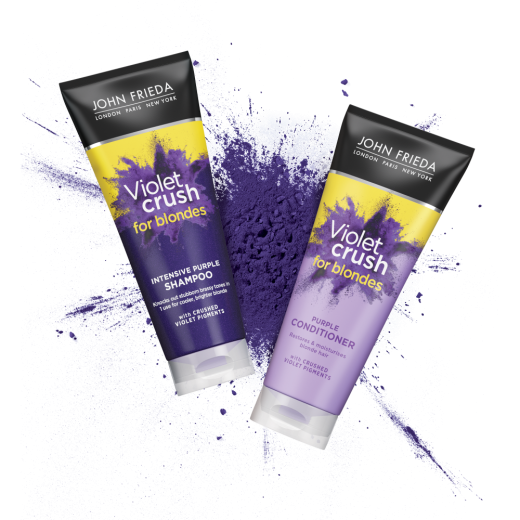 JOHN FRIEDA Violet Crush For Blondes Intensive Purple Shampoo Šviesių plaukų šampūnas