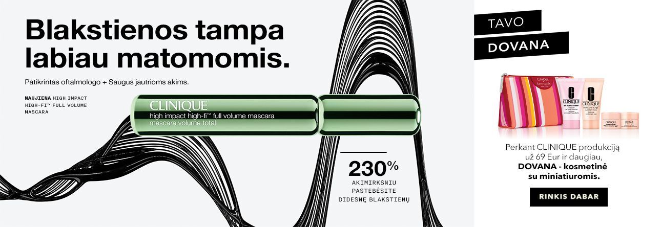 Pirk CLINIQUE už 69 Eur ar daugiau ir gauk dovaną