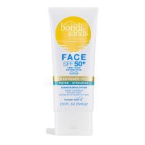 BONDI SANDS SPF 50+ Fragrance Free Hydrating Tinted Face Lotion Apsauginis veido losjonas su atspalviu ir SPF 50+