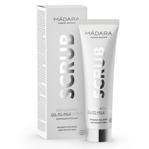 MADARA Exfoliating Oil-to-Milk Scrub Giliai valantis veido šveitiklis