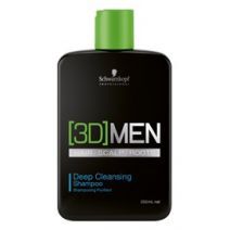 SCHWARZKOPF PROFESSIONAL 3D MEN Deep Cleansing Shampoo Giliai valantis šampūnas vyrams
