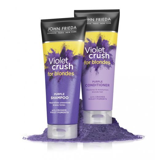 JOHN FRIEDA Violet Crush For Blondes Purple Conditioner Šviesių plaukų kondicionierius