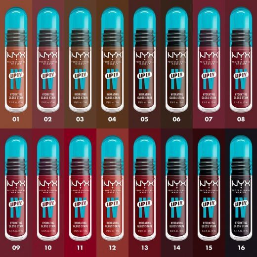 NYX PROFESSIONAL MAKEUP Lip I.V. Hydrating Gloss Stain Lūpų blizgis