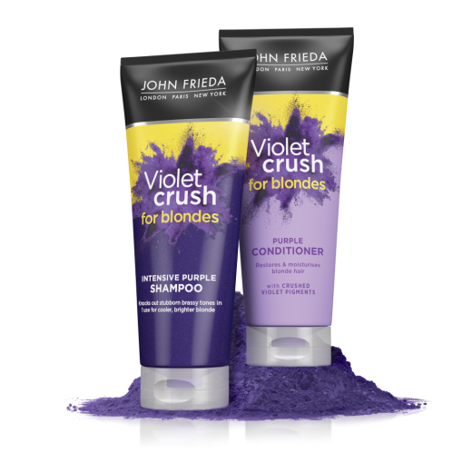 JOHN FRIEDA Violet Crush For Blondes Intensive Purple Shampoo Šviesių plaukų šampūnas