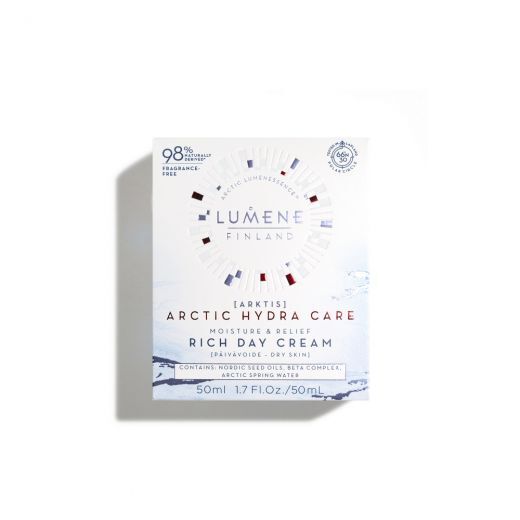 LUMENE Moisture & Relief Rich Day Cream [Arktis] Dieninis veido kremas išsausėjusiai odai