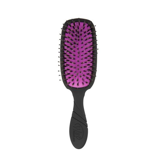 WET BRUSH Shine Enhancer Pro Brush Black Plaukų šepetys su natūraliais šereliais (juodas)