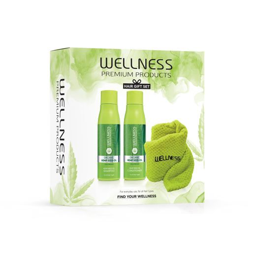 green set (shampoo 500ml, conditioner 500ml, green hair turban)