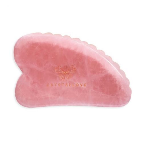 3D Rose Quartz Gua Sha