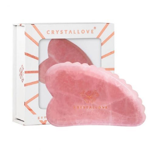 3D Rose Quartz Gua Sha