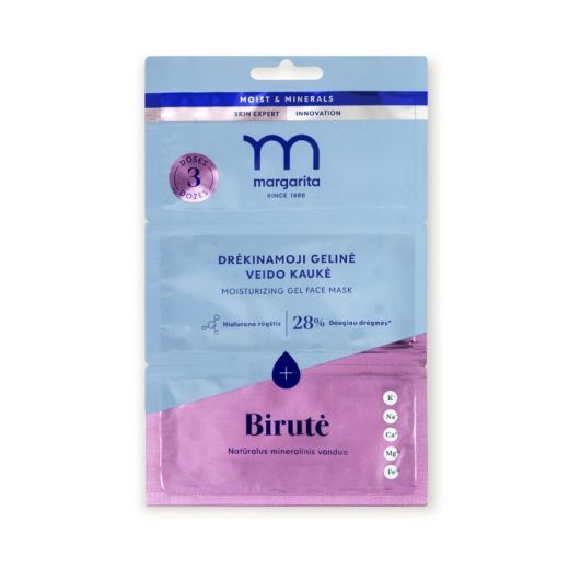 MOIST&MINERALS Moisturizing Gel Face Mask with "Birutė" Mineral Water