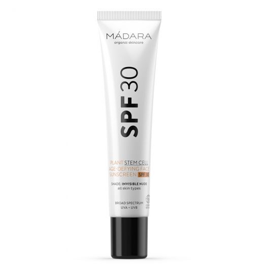 MADARA Plant Stem Cell Age-Defying Face Sunscreen SPF30 Apsauginis veido kremas nuo saulės SPF30