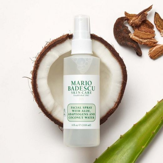 MARIO BADESCU Facial Spray With Aloe, Adaptogens And Coconut Water Drėkinamasis veido purškiklis su alavijų, hialurono rūgšties ir kokosų vandeniu