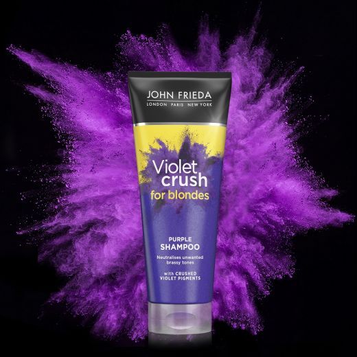 JOHN FRIEDA Violet Crush For Blondes Purple Shampoo Šviesių plaukų šampūnas