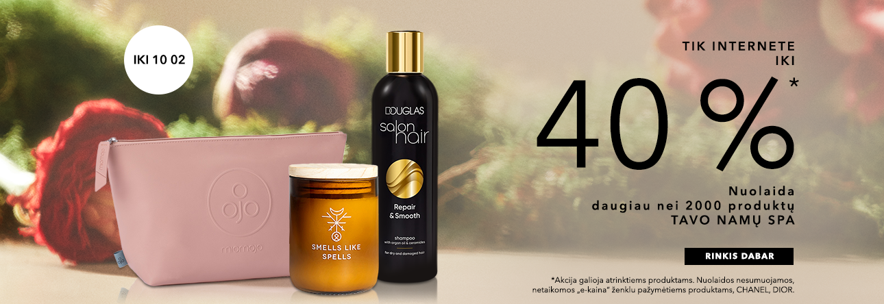 iki -40% nuolaidos tavo namų SPA produktams