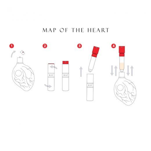 MAP OF THE HEART Refillable Travel Vial Pildomas kelioninis kvepalų buteliukas