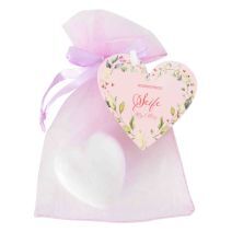 30g soap "heart" in organza