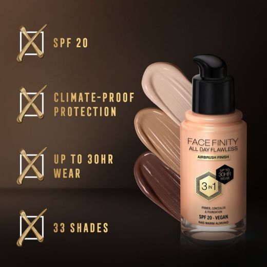 Facefinity All Day Flawless 3 in 1 Vegan Foundation