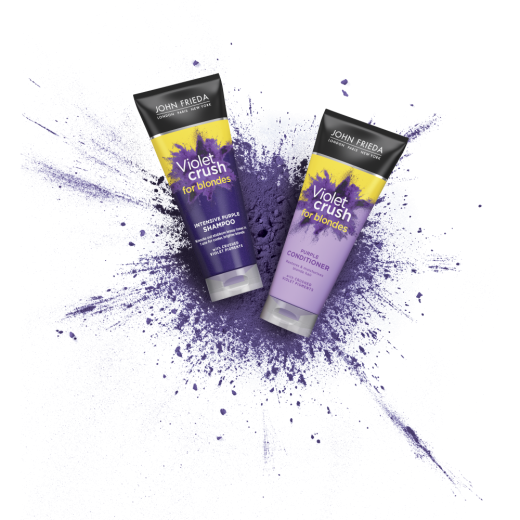 JOHN FRIEDA Violet Crush For Blondes Intensive Purple Shampoo Šviesių plaukų šampūnas