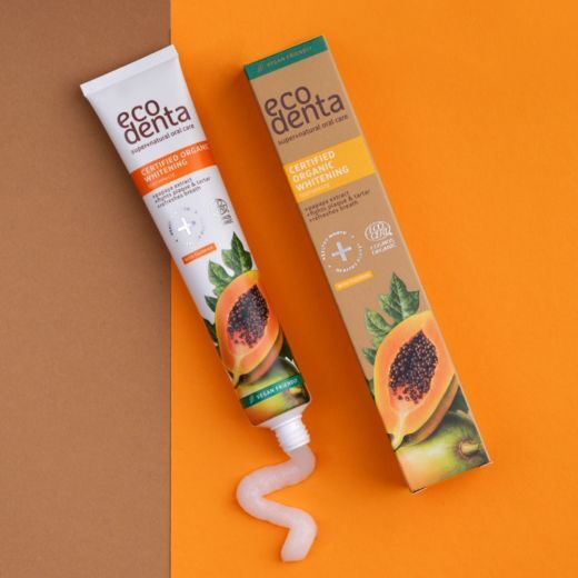 Certified Organic Whitening Toothpaste With Papaya Extract 