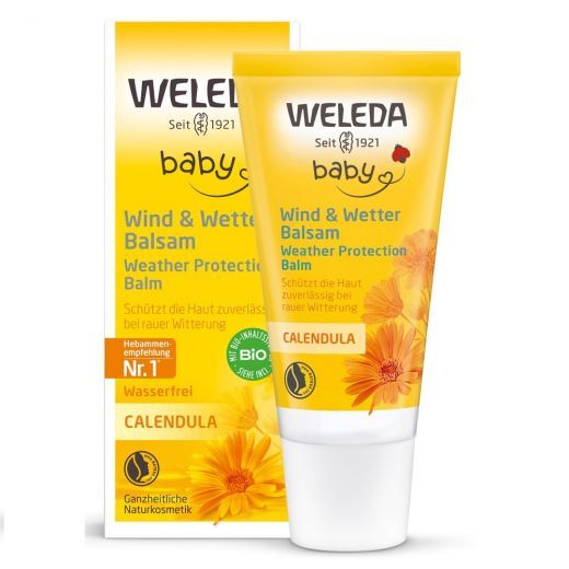 WELEDA Calendula Baby Weather Protection Balm Vaikiškas apsauginis kremas nuo vėjo ir šalčio su medetkomis