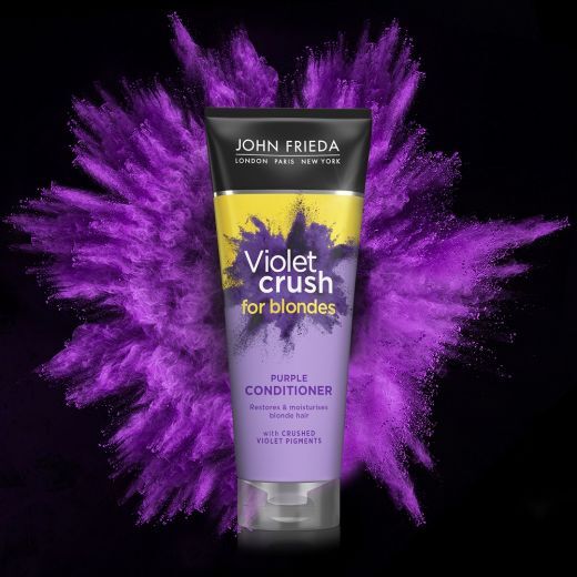 JOHN FRIEDA Violet Crush For Blondes Purple Conditioner Šviesių plaukų kondicionierius