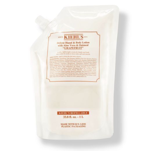 KIEHL'S Deluxe Hand & Body Lotion With Aloe Vera And Oatmeal Grapefruit Drėkinamasis rankų ir kūno losjonas