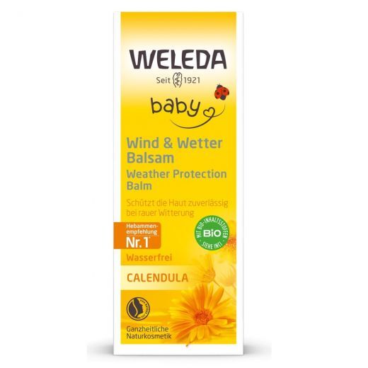 WELEDA Calendula Baby Weather Protection Balm Vaikiškas apsauginis kremas nuo vėjo ir šalčio su medetkomis