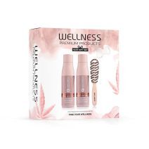 VolumePLEX set (shampoo 500ml, conditioner 500ml, small pink brush)