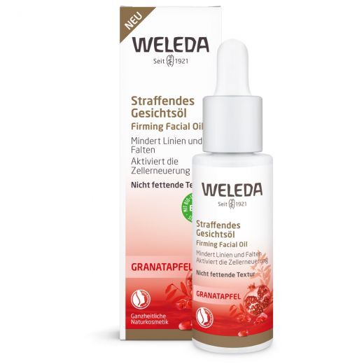 WELEDA Pomegranate Firming Facial Oil Stangrinamasis aliejus veidui su granatais