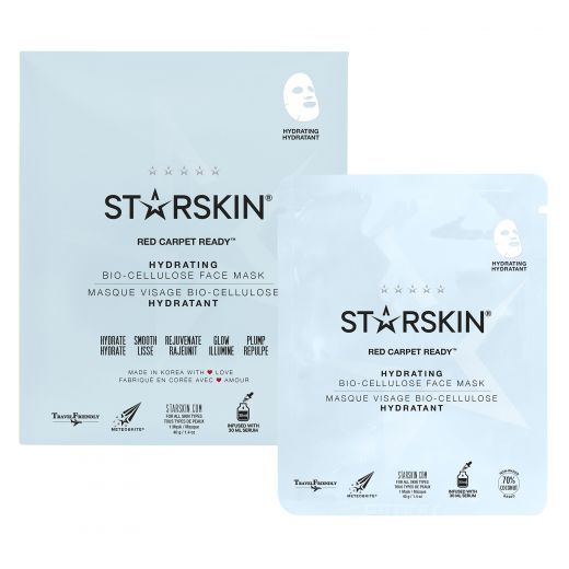 STARSKIN Red Carpet Ready™ Hydrating Bio-Cellulose Face Mask Drėkinamoji kokosų ir bio-celiuliozės pagrindo veido kaukė