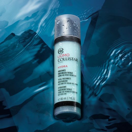 COLLISTAR Hydra Man Total Freshness Face & Eye Cream-Gel 24Hrs Veido ir paakių kremas-želė vyrams