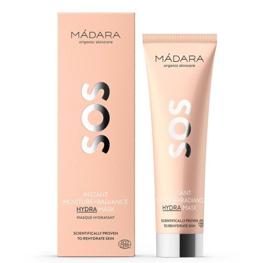 MADARA SOS Instant Moisture + Radiance Hydra Mask Intensyviai drėkinanti veido kaukė