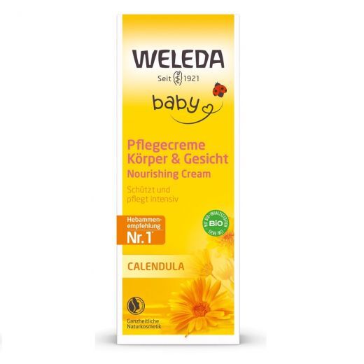 WELEDA Calendula Baby Nourishing Face Cream Vaikiškas veido ir kūno kremas su medetkomis