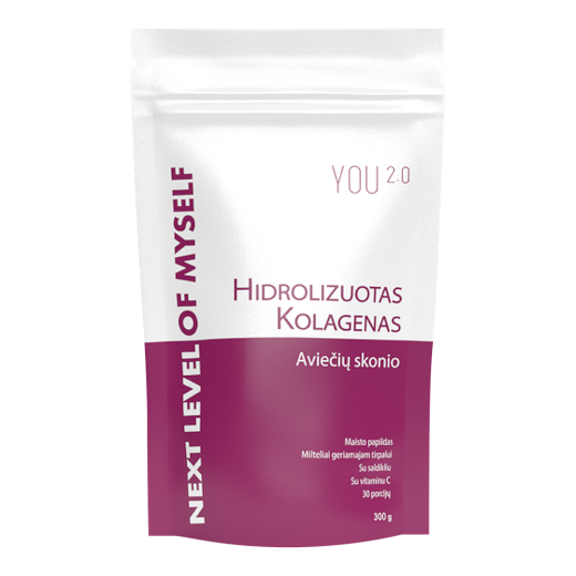 YOU2.0 Hidrolizuotas Kolagenas aviečių skonio 300 gr.