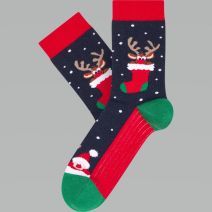 Moterų kojinės "Kalėdų briedžiai"
