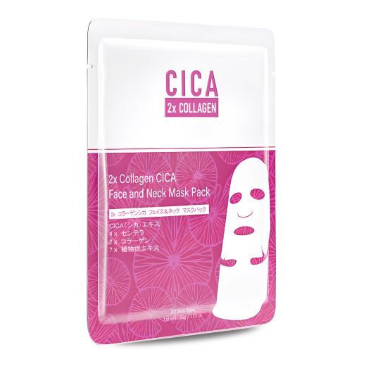 Face-Neck Mask With 2 Types Of Collagen And Medicinal Plant CICA