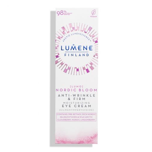 LUMENE Nordic Bloom Lumo Anti-Wrinkle&Firm Moisturizing Eye Cream Stangrinamasis ir drėkinamasis paakių kremas nuo raukšlių