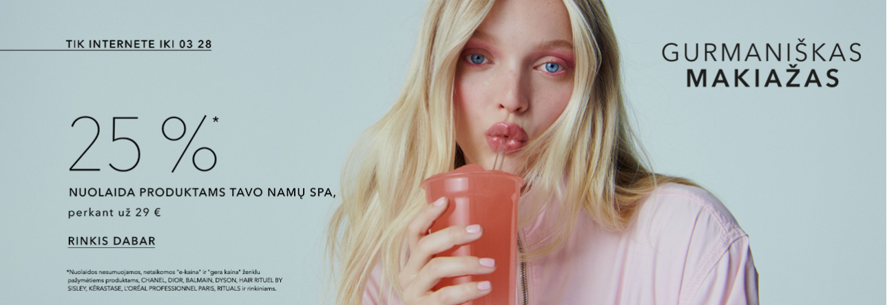 -25% nuolaida tavo namų spa produktams