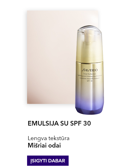  SHISEIDO Vital Perfection Uplifting And Firming Day Emulsion SPF30 Stangrinamoji veido emulsija