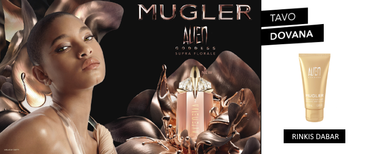 Pirk MUGLER ir gauk dovaną